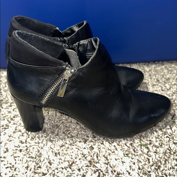Alfani Black Ankle Booties with  double Zipper Detail - Picture 8 of 12